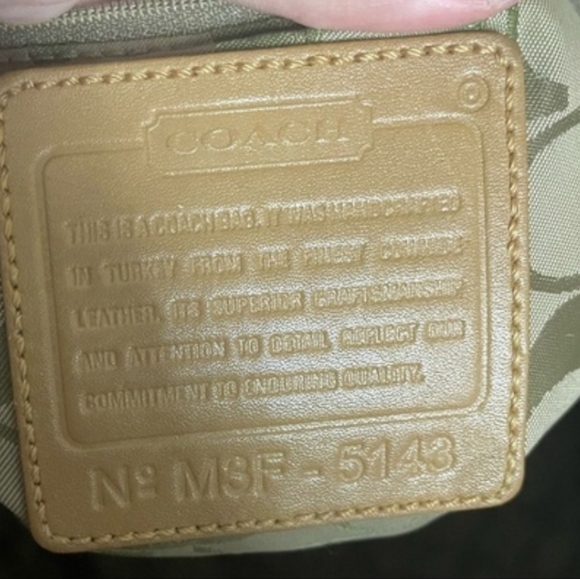 Vintage Coach Hampton Large Carryall Tote Bag, Style 5143 Gorgeous Tan Leather - Picture 7 of 7